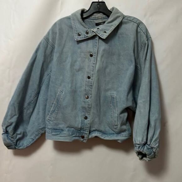 FASHION NOVA DEMIN CROPPED JACKET SIZE S - Picture 1 of 8